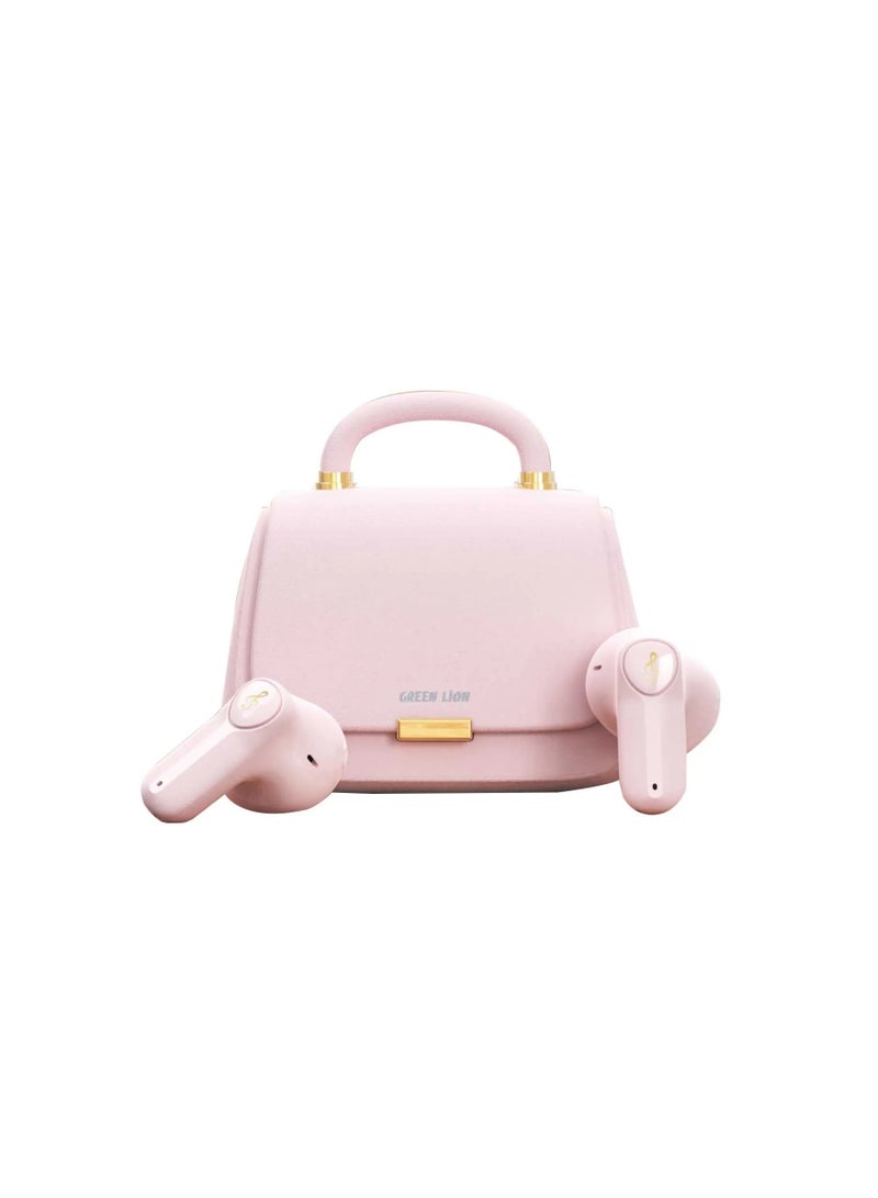 GREEN LION Queen's True Wireless Earbuds / Up To 15m Bluetooth Range / 5 Hours Play Time / Hand-Free Calls / Multi Touch - Light Pink - Image 1