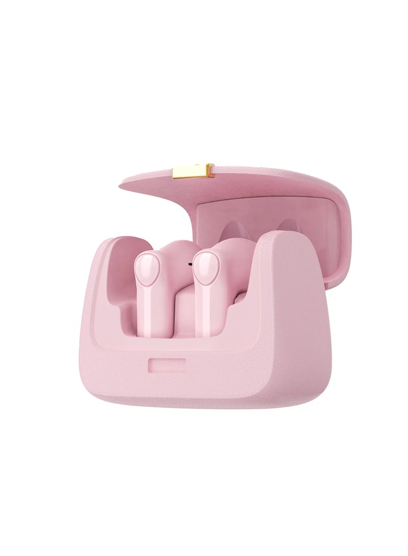 GREEN LION Queen's True Wireless Earbuds / Up To 15m Bluetooth Range / 5 Hours Play Time / Hand-Free Calls / Multi Touch - Light Pink - Image 3