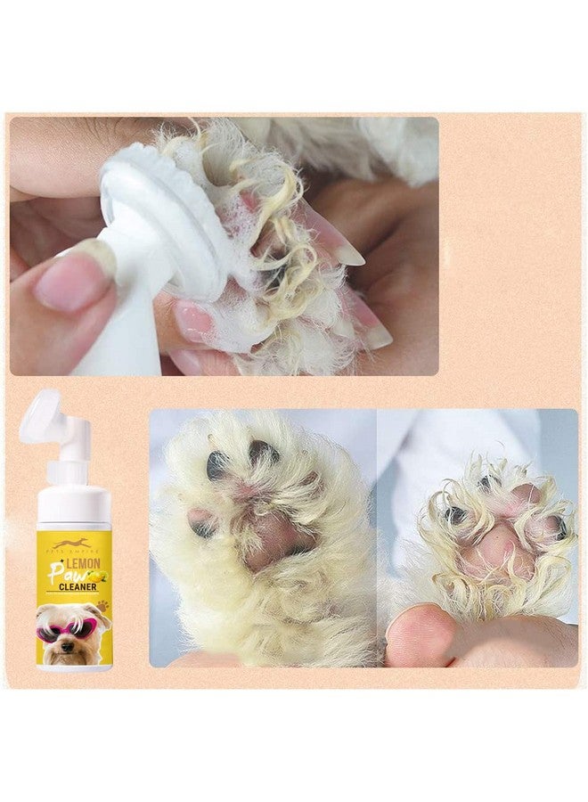 PETS EMPIRE Dog Paw Cleaner, Lemon Pet Foot Cleaning Foam with Silicone Brush, Waterless Pets Claw Shampoo, Paws Scrubbers Foam for Dogs, Cats Feet Cleaning - 150 Ml (Lemon) - Image 4