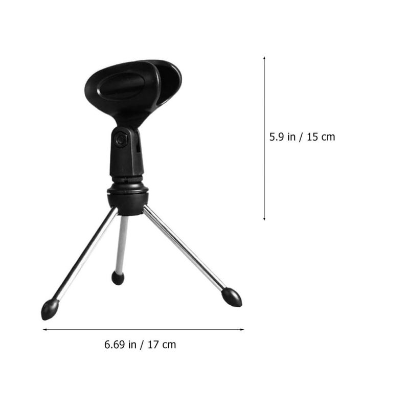 SUPVOX 2pcs Desktop Microphone Tripod Stand Holder Compact Adjustable for Podcasting Streaming - Image 3