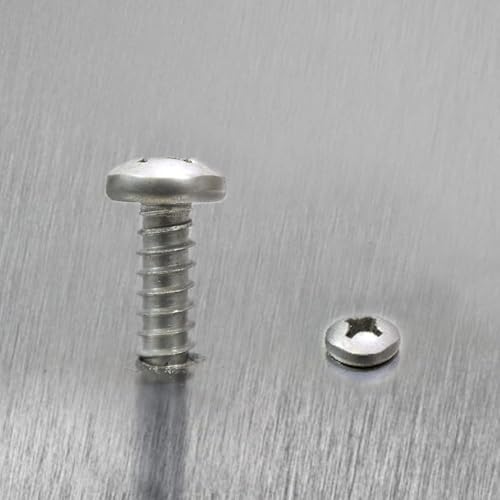 RKGD Stainless Steel SS410 Self Drilling Self Tapping Screws Phillips Pan/CSK Head Sheet Metal Tek Screws for Wood Metal Roofing Fabrication #8 x 1/2" Sizes Fasteners (PAN 4.2 x 13, 100) - Image 5