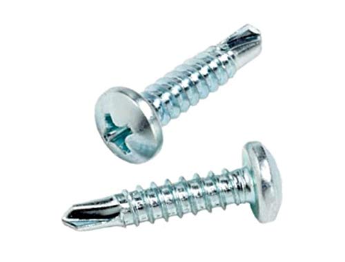 RKGD Stainless Steel SS410 Self Drilling Self Tapping Screws Phillips Pan/CSK Head Sheet Metal Tek Screws for Wood Metal Roofing Fabrication #8 x 1/2" Sizes Fasteners (PAN 4.2 x 13, 100) - Image 3