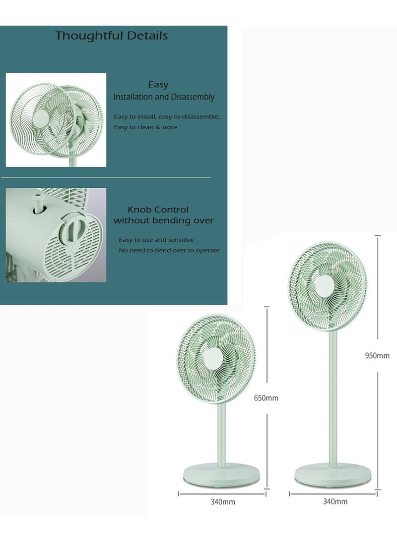 15 Blade Pedestal Air Circulation Stand Fan 3 Speed Adjustment Mechanical Knob Control Electric Fan with Double Layer Butterfly Fan Blades For Home Office