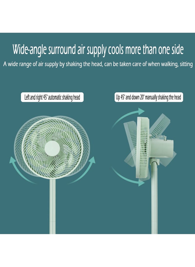 15 Blade Pedestal Air Circulation Stand Fan 3 Speed Adjustment Mechanical Knob Control Electric Fan with Double Layer Butterfly Fan Blades For Home Office