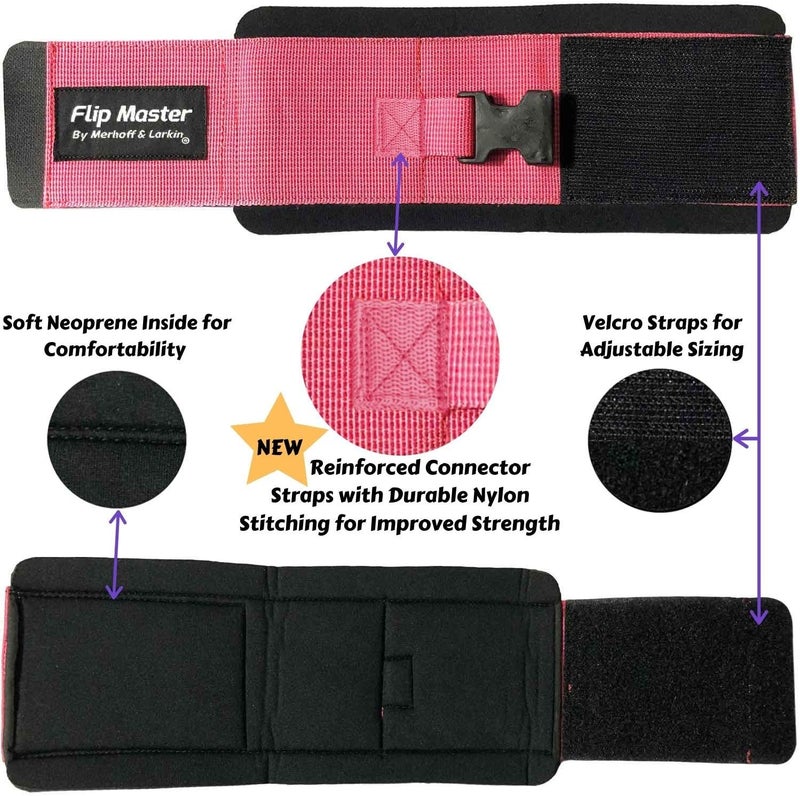 Merhoff Larkin Flip Master Ankle Straps Tumbling Trainer | Gymnastics & Cheerleading Equipment For Back Flip/Tuck & Handspring Form | Adjustable Bands for Girls, Boys & Adults | For Cheer, Dance & Gymnastic Practice - Image 3