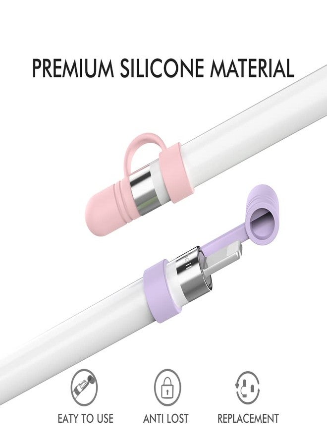 AHASTYLE Silicone Cap for Apple Pencil 1st Generation 3 Pack Anti-Lost Apple Pencil Cap Cover Accessories Replacement Cap Compatible with Apple Pencil 1st Gen (White,Purple,Pink) - Image 4