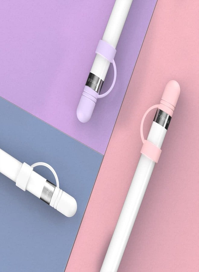 AHASTYLE Silicone Cap for Apple Pencil 1st Generation 3 Pack Anti-Lost Apple Pencil Cap Cover Accessories Replacement Cap Compatible with Apple Pencil 1st Gen (White,Purple,Pink) - Image 5