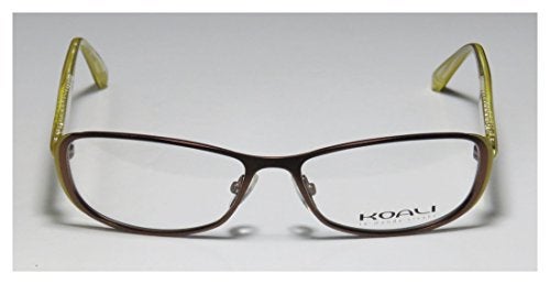 Koali 7186k For Ladies/Women Designer Full-Rim Shape Light Weight Adjustable Pads Eyeglasses/Spectacles (52-15-130, Brown/Yellow) - Image 3
