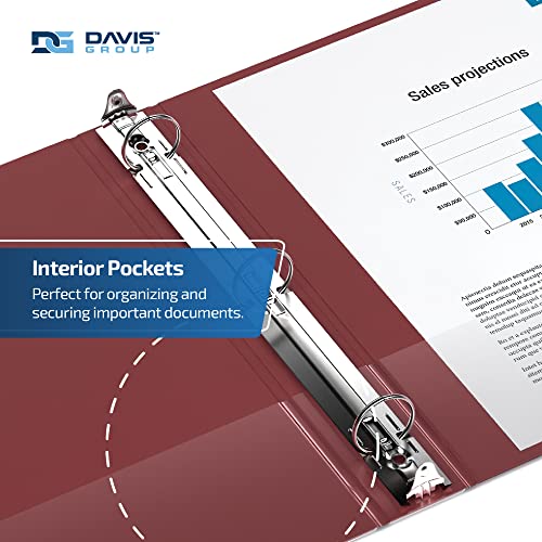 Davis Group Premium Economy 6-Pack 3-Ring Binders for School or Office, Round-Ring Binders, 1.5 Inch, Burgundy - Image 5