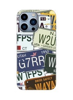 Case for Apple iPhone 14 Pro Slim Snap Classic Series Mobile Cover Hard PC Shield Matte Finish Print - Number Plates