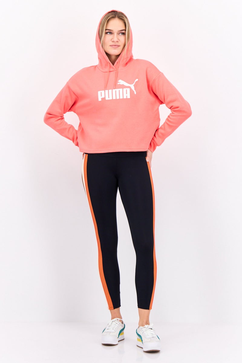 PUMA ملابس رياضية نسائية بأكمام طويلة مناسبة، خارجية، سويت شيرت، وردي - Image 4