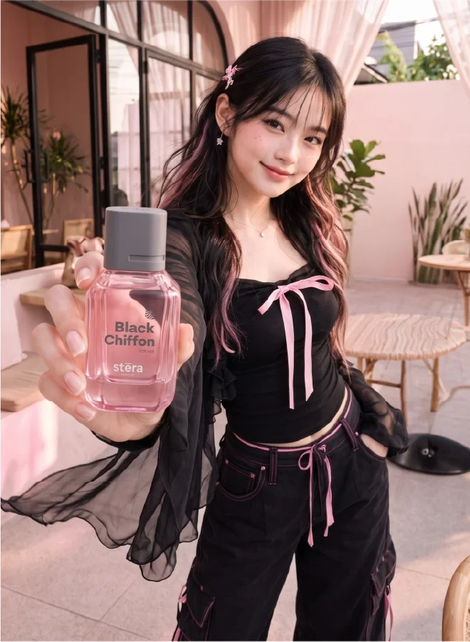 Stera Perfume 4-in-1 PERFECT HARMONY PERFECT HARMONY Mixed Perfume Set of 4 - TOUCH WOOD (M) + VIVID RUSH (M) + SUN KISS (W) + BLACK CHIFFON (W) Eau De Parfum - 50ml (Each), Premium Gift Set  | Best Price UAE
