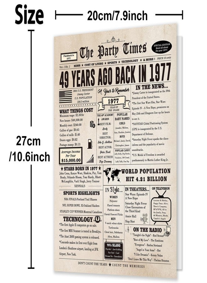 Londue Happy 49th Birthday Card for Women Men, Funny 49 Year Old Birthday Gifts Card for Husband Wife Him Her, Retro 49th Bday Decorations - Image 3