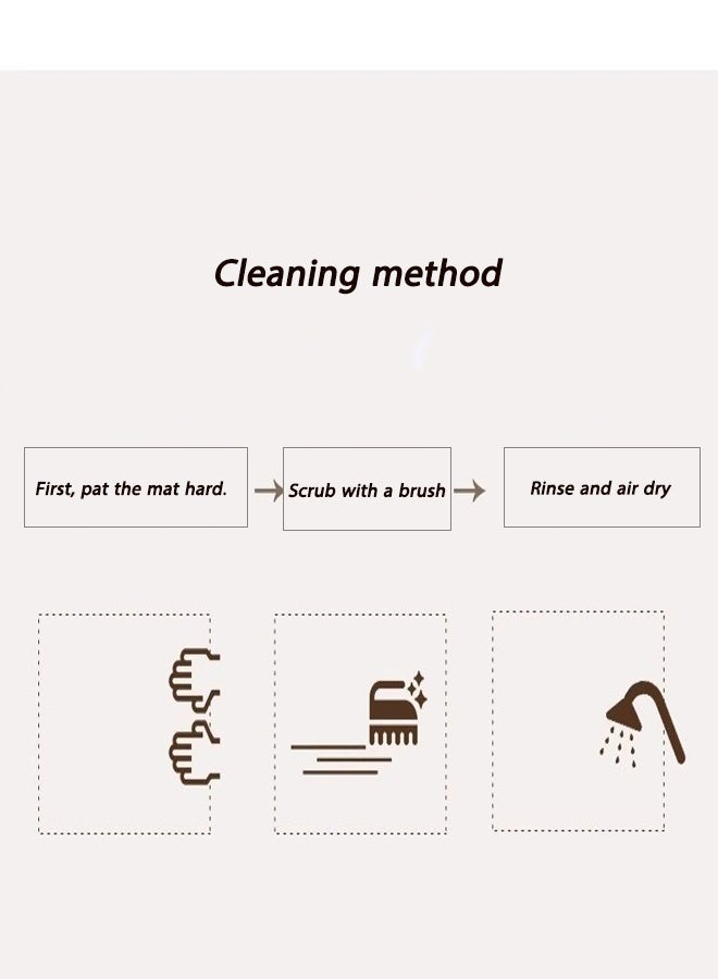 XiuWoo Rubber Bath mats Quick-Drying Non-Slip Bathroom mat Super Absorbent Bath mat Instant Dry Bath mat, Bathroom Rug in Front of The Kitchen Sink, Shower Room, Bathtub, Oval - Image 5