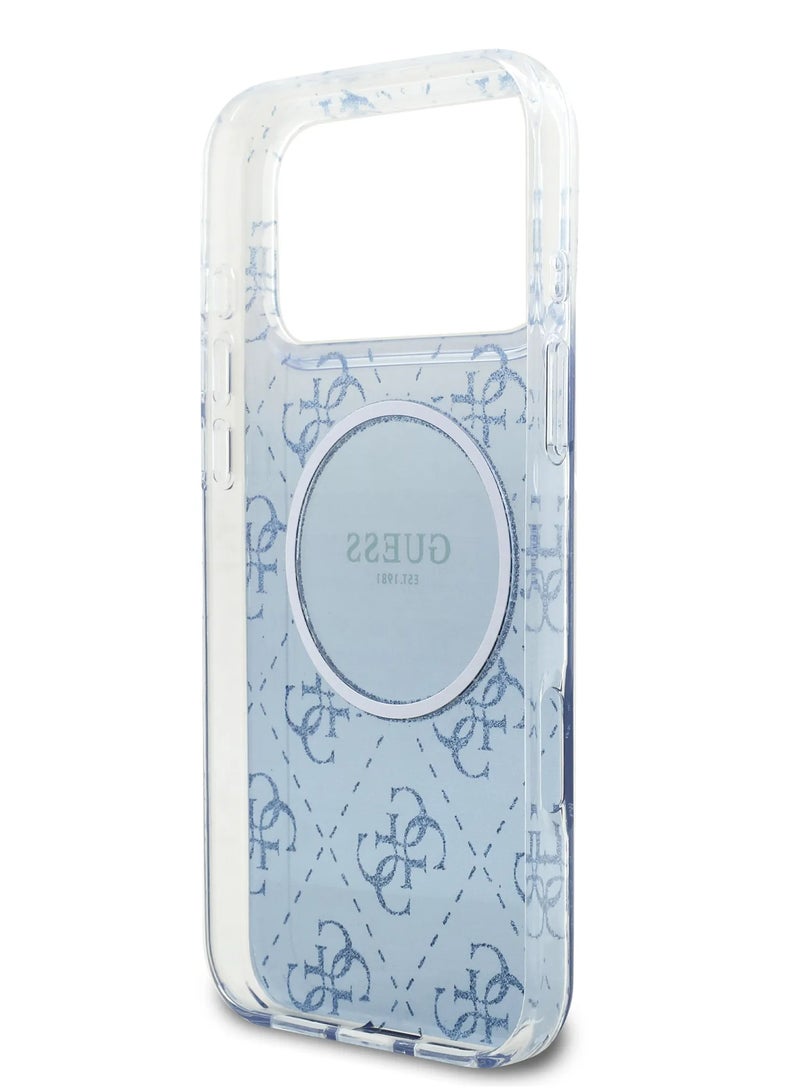 GUESS iPhone 17 Pro Max MagSafe Case / MagSafe PC+TPU Case with Gradient Glitter - Blue - Image 5