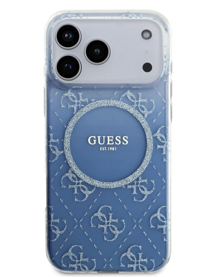 GUESS iPhone 17 Pro Max MagSafe Case / MagSafe PC+TPU Case with Gradient Glitter - Blue - Image 1