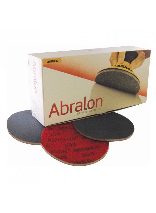 ميركا 8A-241-500 أقراص تلميع وتلميع فوم مدعوم بفيليكر 6" 500 حبيبة 8A-203-500 علبة من 20 قرص