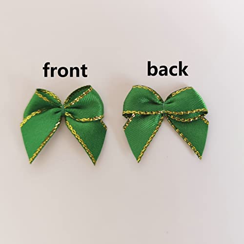 Micomon 50pcs 1.2-Inch Mini Ribbon Bows for Crafts - Small Green Bows for Christmas Decoration - Image 5