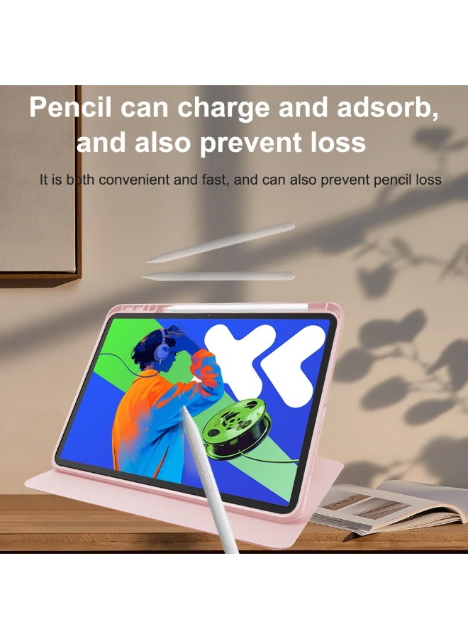 لـ Lenovo Tab M11 11 بوصة غطاء الحالة,حالة الحماية اللوحية,تصميم الدوار 360 درجة من الاكريليك,استيقاظ / نوم تلقائي,جلد ناعم,وردي - Image 4