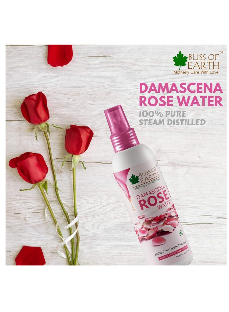 BLISS OF EARTH Multani Mitti Fine Powder 100gm with 100ml Rose Water Best Organic And Natural Face Mask for Pimple Acne Smooth Skin Chemical Free - Image 4