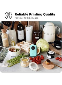 General Label Maker Machine with Tape, Portable Bluetooth Printer, Small Smart Phone Handheld Sticker Mini Labeler Multiple Templates Font Icon Easy to Use Inkless Rechargeable F Office Home  - Image 5