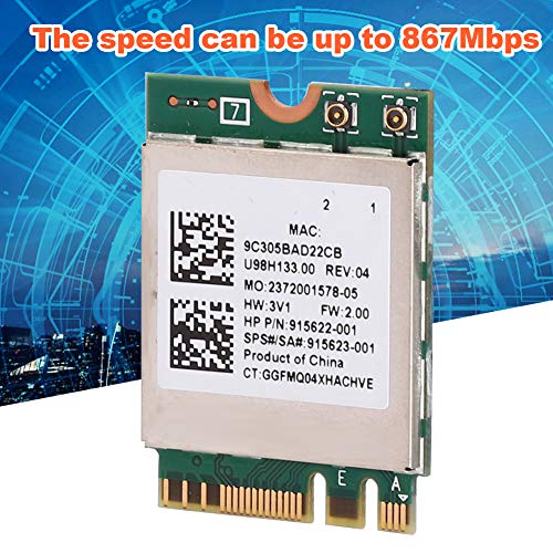 ASHATA WLAN Card Card,Network Card RTL8822BE Band 2.4G/5G M.2 Interface Support for Bluetooth 4.2,Support for 7, for 8 and for 10 System - Image 2