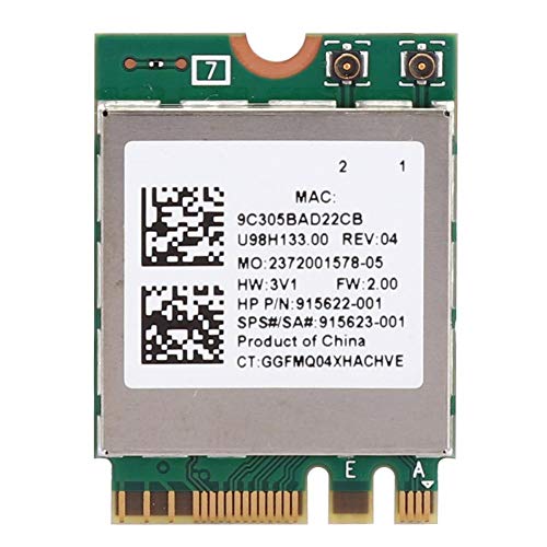 ASHATA WLAN Card Card,Network Card RTL8822BE Band 2.4G/5G M.2 Interface Support for Bluetooth 4.2,Support for 7, for 8 and for 10 System - Image 1