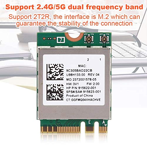ASHATA WLAN Card Card,Network Card RTL8822BE Band 2.4G/5G M.2 Interface Support for Bluetooth 4.2,Support for 7, for 8 and for 10 System - Image 3