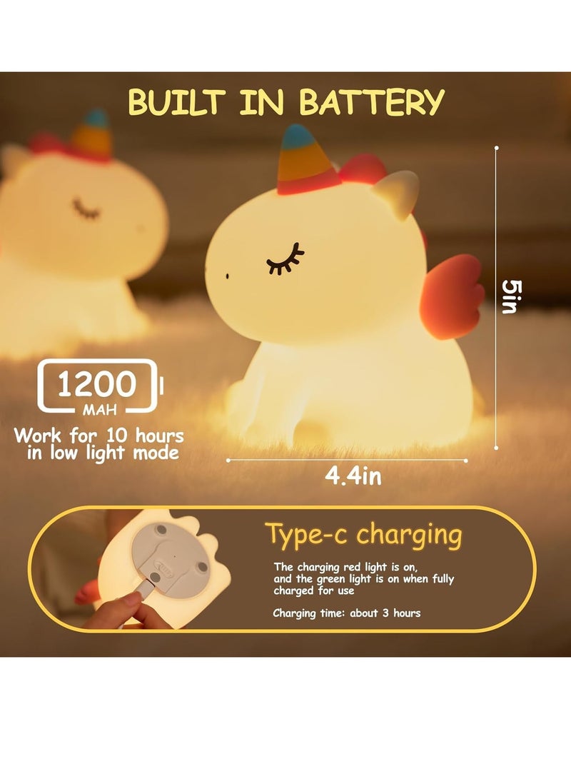 ELTRAZONE Adorable LED Rechargeable Night Light for Kids and Nursery with Remote Control, Soft Silicone Animal Design, Three Adjustable Warm Light Levels, Ideal for Breastfeeding and Bedside Use, Fun and Squishy Gift Idea for Children and Toddlers - Image 4