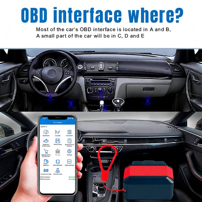 KONNWEI KW905 BT 5.0 Wireless OBDII Car Auto Diagnostic Scan Tools Car Detector Tester Scanner for IOS Android System, Black - Image 3