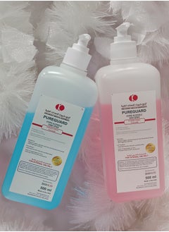 King Mariot PureGuard | 500ML Hydro-Alcoholic Hand Spray | Blue + Pink Color | Instant Clean Formula | Gentle on Skin | Effective Against a Broad Spectrum of Microorganisms  - Image 1