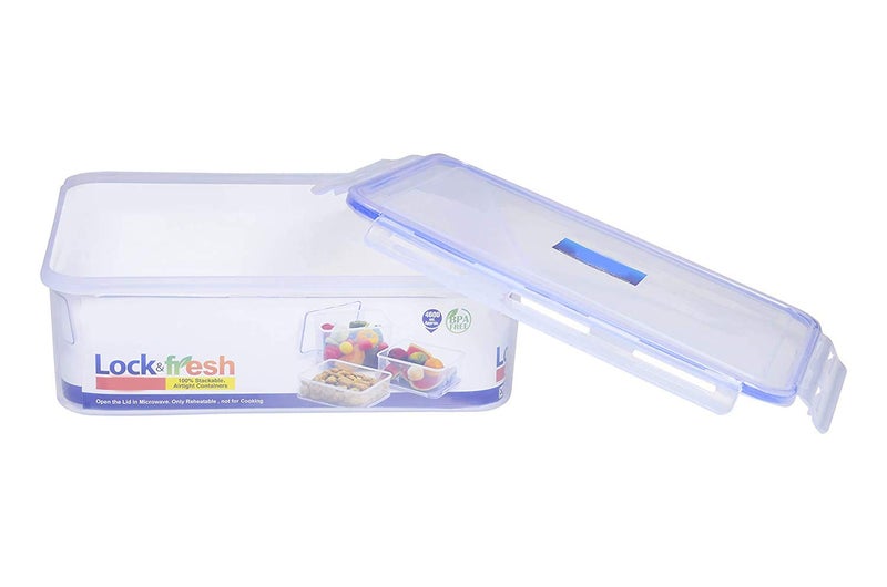 Antorn Airtight Containers Storage for Fridge Kitchen Jars and Containers StackableDalFlourSnacksAtta Plastic Boxes for Storage Containers Pack of 2 4600ml - Image 2