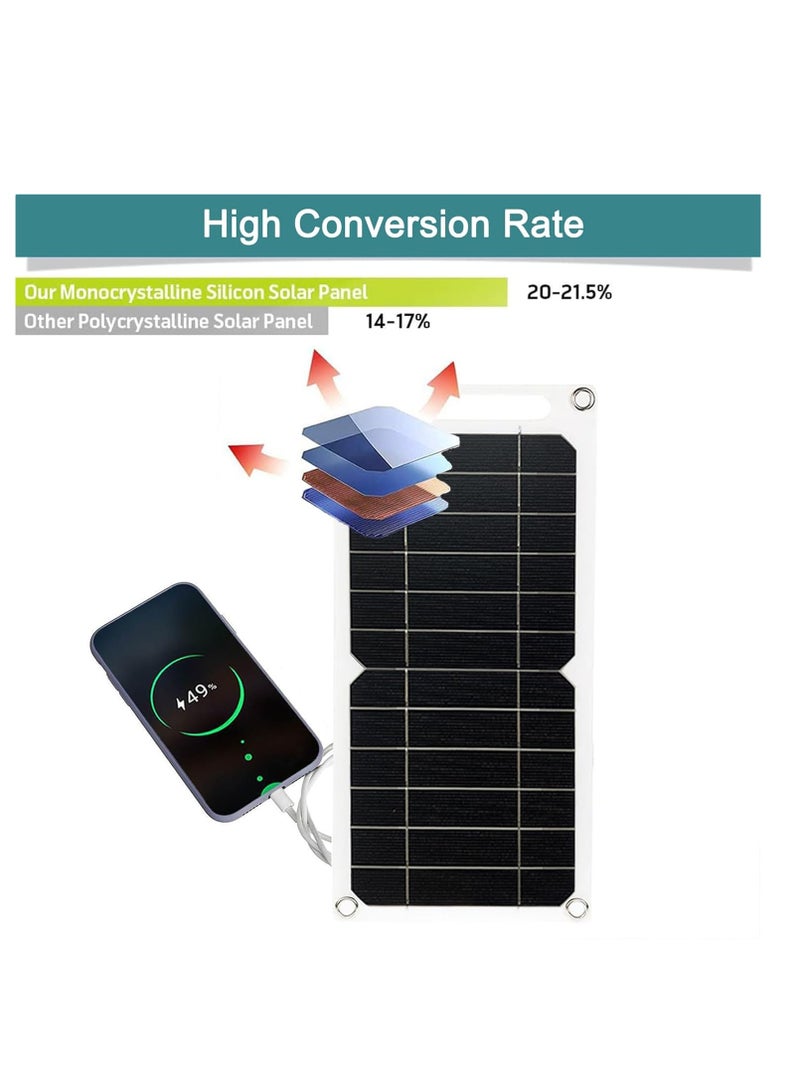 Generic 2 pcs Mini 5V 6W USB Solar Panel, Portable 5 Volt 6 Watt High Efficiency Mono-Crystalline Solar Panel Battery Charger for Mobile Phone Mobile Power Camera Fan Camping Lights  - Image 3