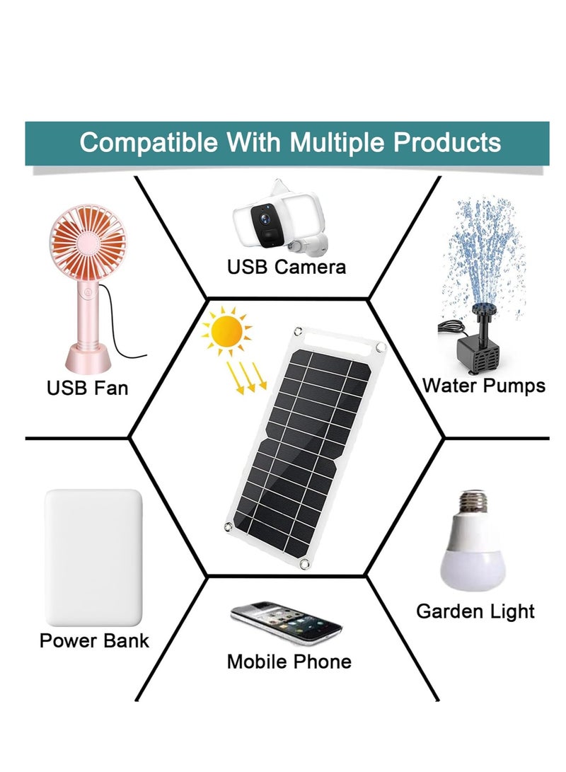 Generic 2 pcs Mini 5V 6W USB Solar Panel, Portable 5 Volt 6 Watt High Efficiency Mono-Crystalline Solar Panel Battery Charger for Mobile Phone Mobile Power Camera Fan Camping Lights  - Image 2