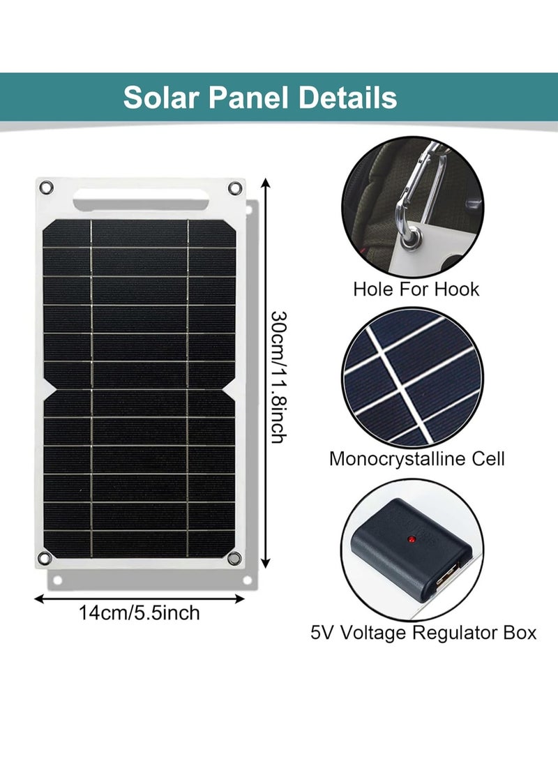 Generic 2 pcs Mini 5V 6W USB Solar Panel, Portable 5 Volt 6 Watt High Efficiency Mono-Crystalline Solar Panel Battery Charger for Mobile Phone Mobile Power Camera Fan Camping Lights  - Image 4