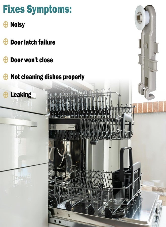 YEGRUEB 8268743 Dishwasher Upper Rack Wheel Replacement, Fit for Whirlpool Kenmore KitchenAid Dishwashers Top Rack Parts WP8268655 (Pack of 4) - Image 5