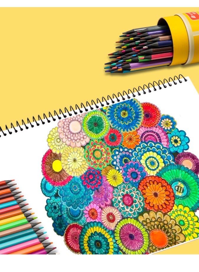 عام 48 أقلام ملونة ملونة ، قرطاسية طلاء للطلاب ، أقلام ملونة متعددة الألوان لحماية البيئة - Image 4