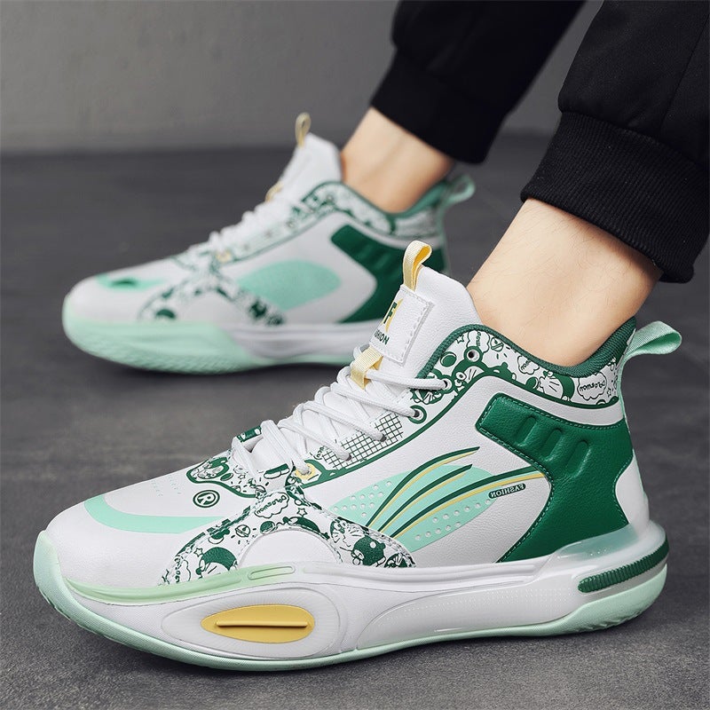 High-Top Basketball Shoes For Boys And Girls Wear-Resistant Rubber Sole Sneaker One-Piece Delivery - Image 1