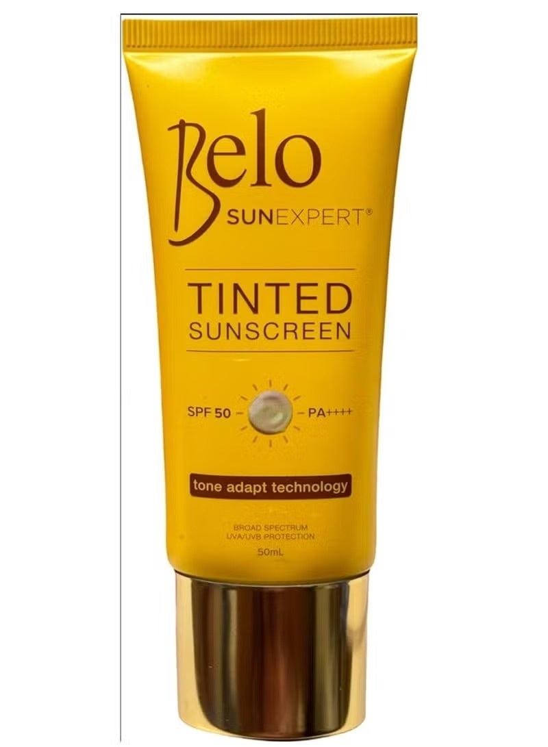 Belo SUN EXPERT Tinted Sunscreen (Color Adapting Technology) 50ml with SPF