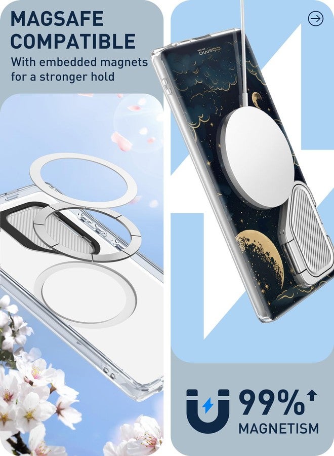آي-بلاسون جراب i-Blason Cosmo لهاتف سامسونج جالاكسي S24 ألترا مع غطاء للكاميرا وحامل، [يدعم MagSafe] جراب أنيق يغطي الهاتف بالكامل بزاوية 360 درجة مع واقي شاشة وحامل مغناطيسي، لون NightSky - Image 4
