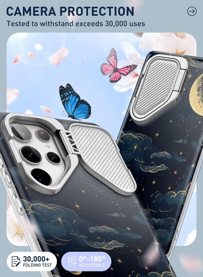 آي-بلاسون جراب i-Blason Cosmo لهاتف سامسونج جالاكسي S24 ألترا مع غطاء للكاميرا وحامل، [يدعم MagSafe] جراب أنيق يغطي الهاتف بالكامل بزاوية 360 درجة مع واقي شاشة وحامل مغناطيسي، لون NightSky - Image 2