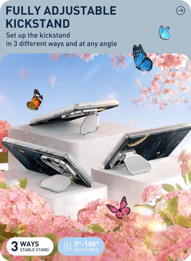آي-بلاسون جراب i-Blason Cosmo لهاتف سامسونج جالاكسي S24 ألترا مع غطاء للكاميرا وحامل، [يدعم MagSafe] جراب أنيق يغطي الهاتف بالكامل بزاوية 360 درجة مع واقي شاشة وحامل مغناطيسي، لون NightSky - Image 3