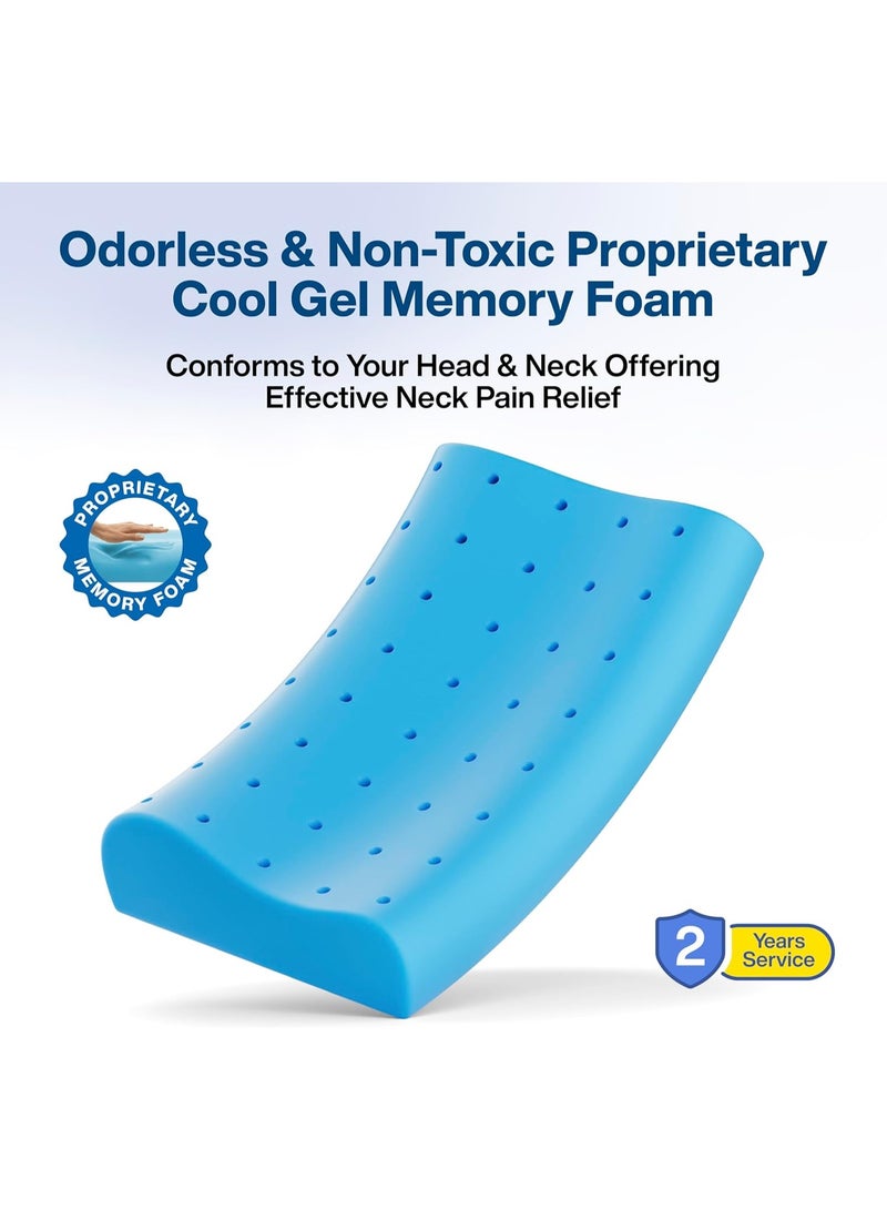 فوفيرا وسادة عنق الرحم للنوم وتسكين الألم، وسادة إسفنجية للعظام مع تهوية تبريد الهواء، وسادة لدعم الرقبة والكتف (قياسية، لون رمادي) - Image 4