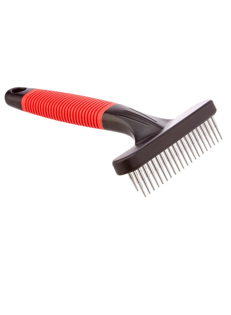 Ferplast Rake comb for dogs GRO 5874 Double row of rounded rotating teeth Ideal for medium and long haired animals 11 x 3 x h 15,5 cm - Image 2