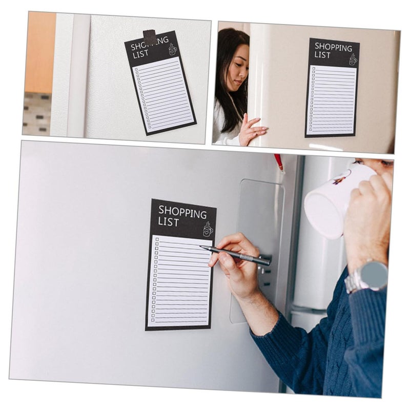 2Pcs Magnetic Refrigerator Shopping List Pad Notebook White for Easy Home Organization - Image 4