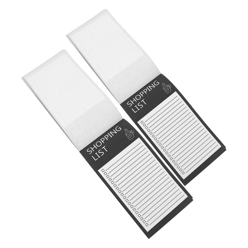 2Pcs Magnetic Refrigerator Shopping List Pad Notebook White for Easy Home Organization - Image 2