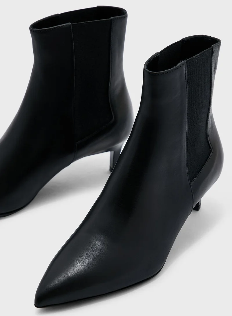 CALVIN KLEIN Chelsea Kitten Heel Boots