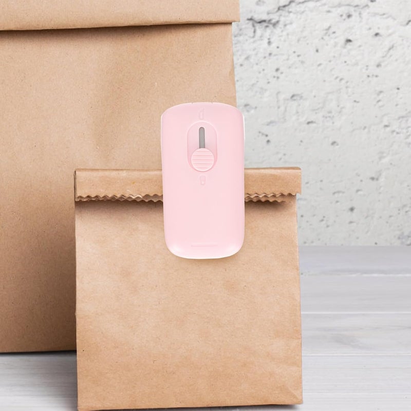 VERDANVERSE Portable Mini Heat Sealer and Cutter for Snack Bags, Handheld Vacuum Food Bag Sealing Machine, Pink Compact Sealing Tool for Home Food Freshness Preservation - Image 5