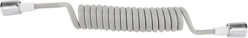 Generic ABS Spring Flexible Shower Hose, 2M Explosion Proof Anti Winding Telephone Wire Design, with ABS Chrome Plated Plastic Nut, for Shower Hand Wash Womens Spray (Grey) - Image 3