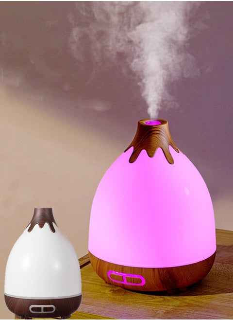 Essential Oil Diffusers, 300ml Diffusers for Essential Oils Large Room,Home, Aromatherapy Oil Diffuser with Cool Mist（Wood grain/white）